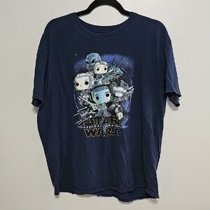 Star Wars Funko L Force Awakens Navy with Characters Tshirt